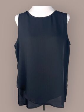 Chico's Crepe Clarissa Tank Zippered Back Closure